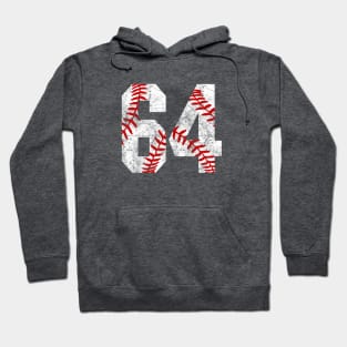 Vintage #64 Baseball Laces Baseball Mom Jersey Love Baseball Hoodie